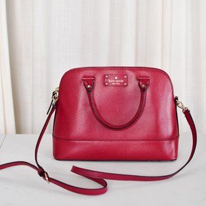 Kate Spade Red Burgundy Leather Shoulder Bag